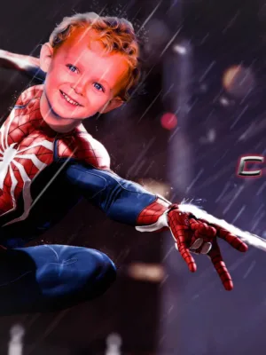 custom spiderman portrait