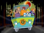 Custom Scooby Doo Custom Portrait with the gang in mystery machine