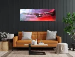 US Enterprise-D in Celestial Nebula Wall art: Created Digitally and printed on High Quality Acrylic | Spaceship Painting for Sci-Fi Enthusiasts