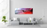 US Enterprise-D in Celestial Nebula Wall art: Created Digitally and printed on High Quality Acrylic | Spaceship Painting for Sci-Fi Enthusiasts