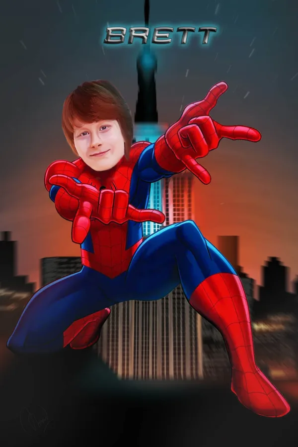 Custom Spiderman Kids Portrait