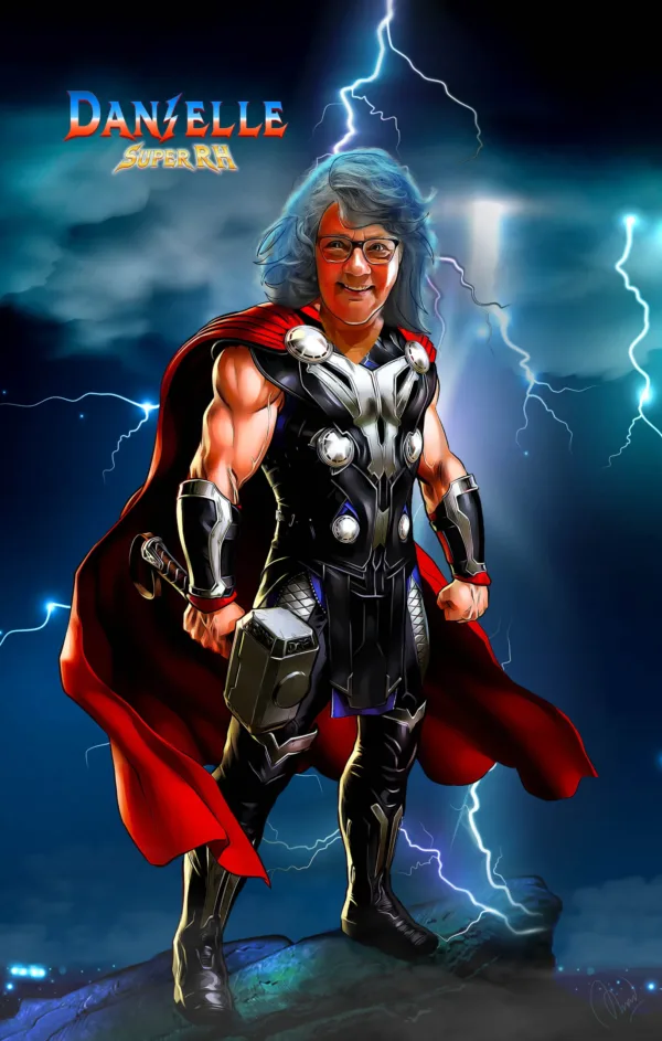 Custom Thor Superhero Portrait