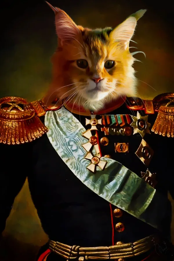 Custom Cat Portrait in Renaissance Style Painting | Custom Pet Portrait | Gift for Pet Lovers