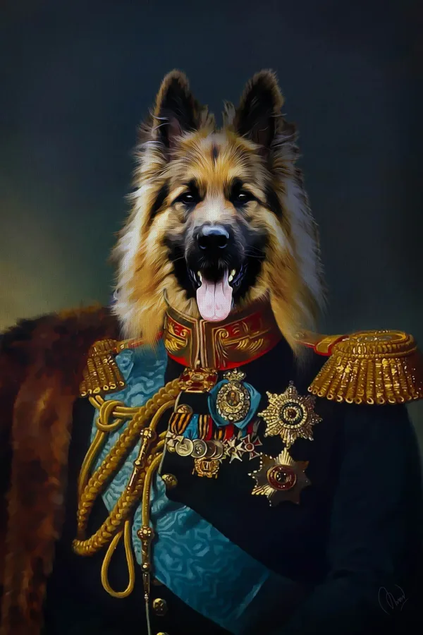 Custom Dog Portrait in Renaissance Style Painting | Custom Pet Portrait | Gift for Pet Lovers
