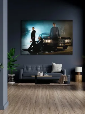 Supernatural Painting of Jared, Jensen and Misha