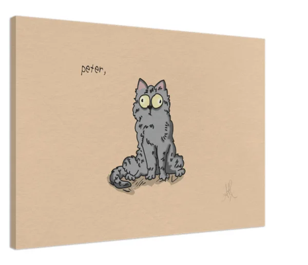 Custom Cartoon Cat Portrait in Simon's Cat Style